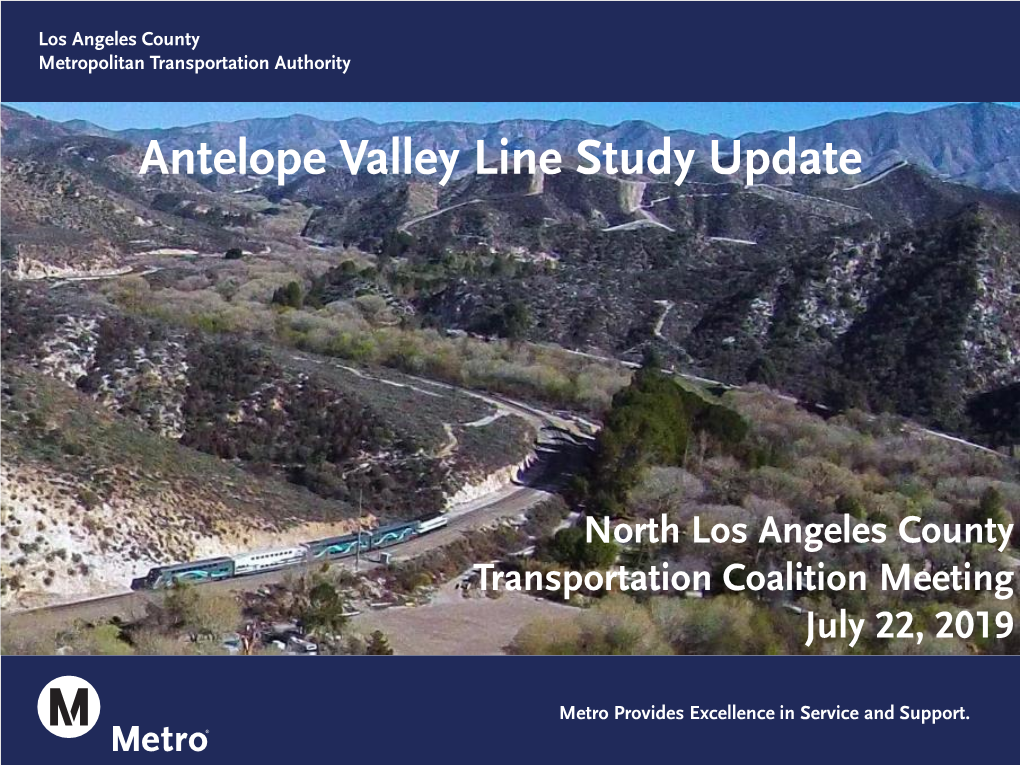 Antelope Valley Line Study Update