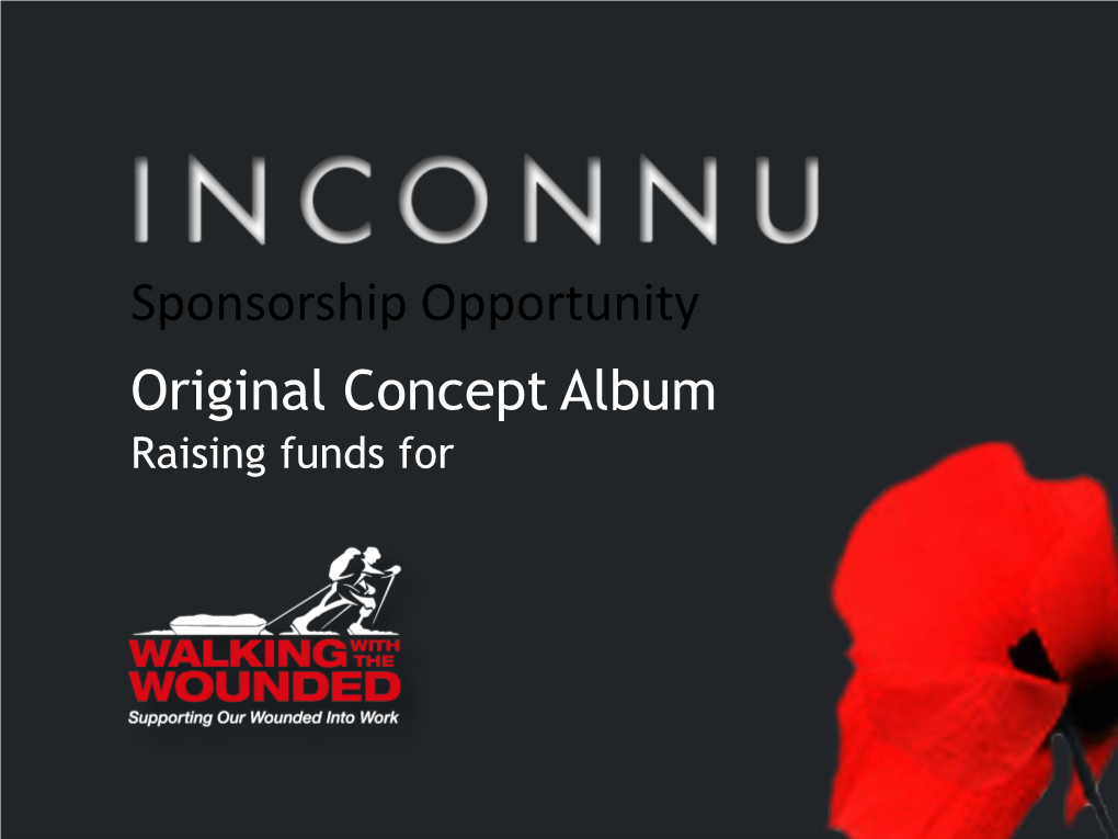 Original Concept Album Sponsorship Opportunity