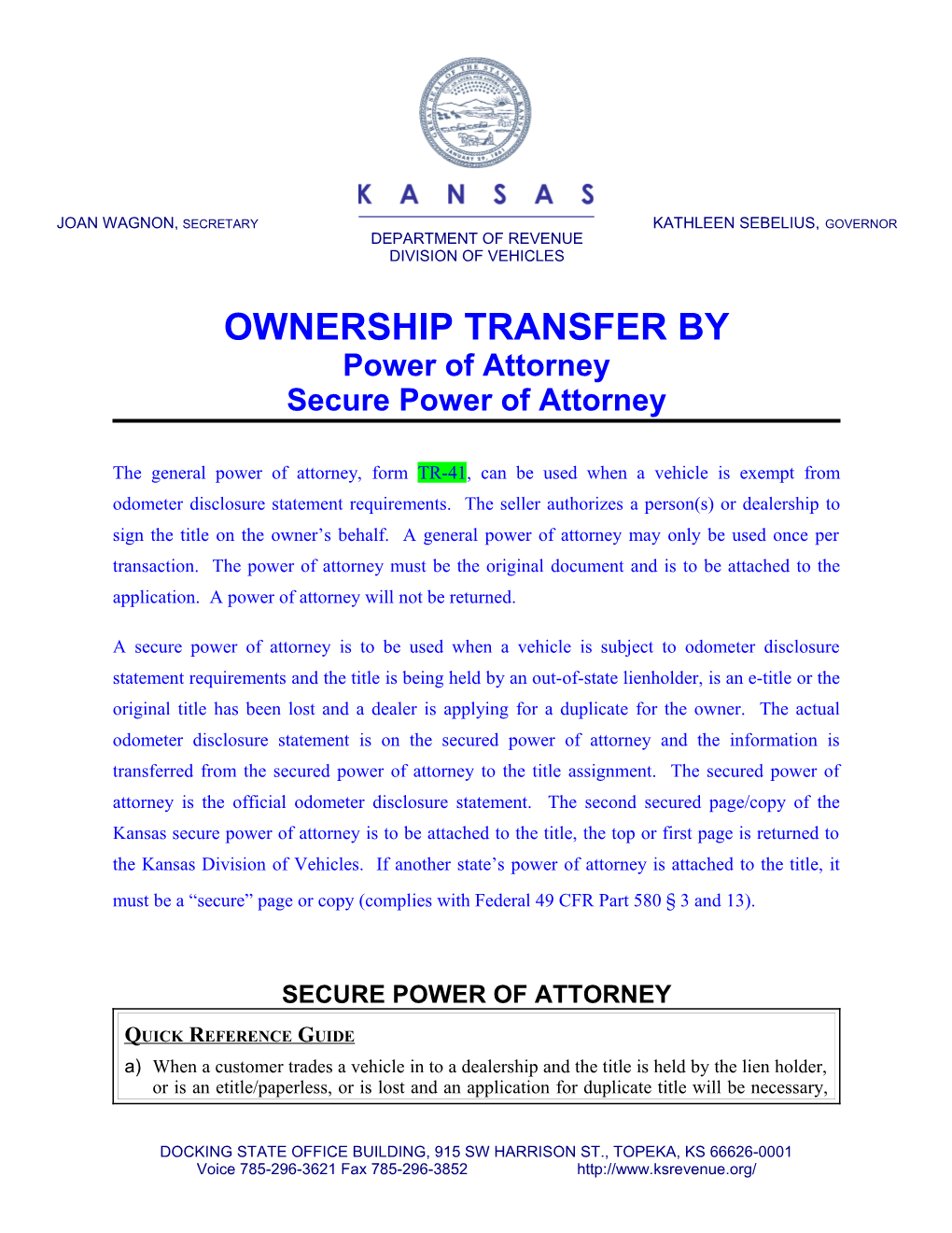 Ownership Transfer By