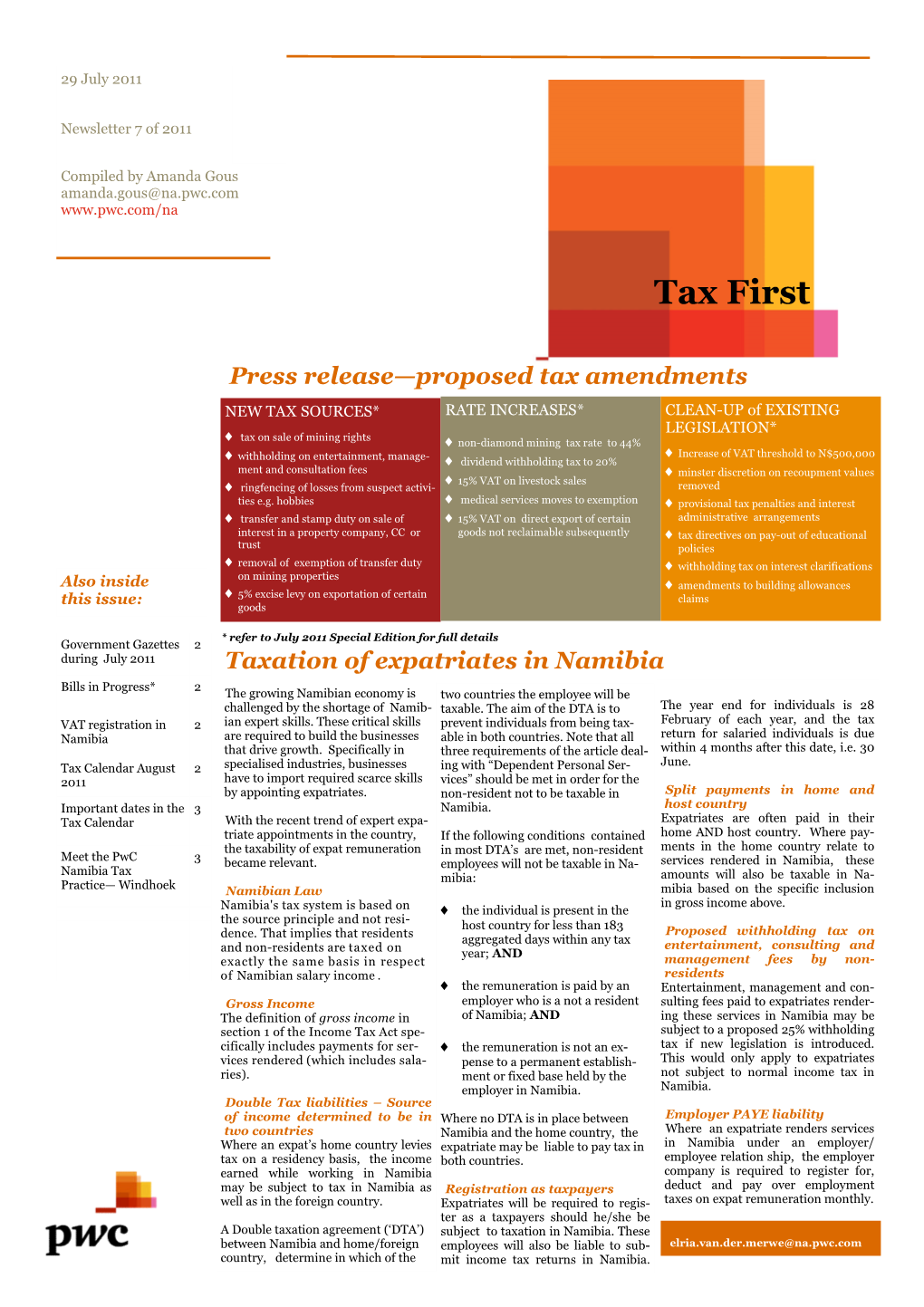 Tax Newsletter July 2011.Pub