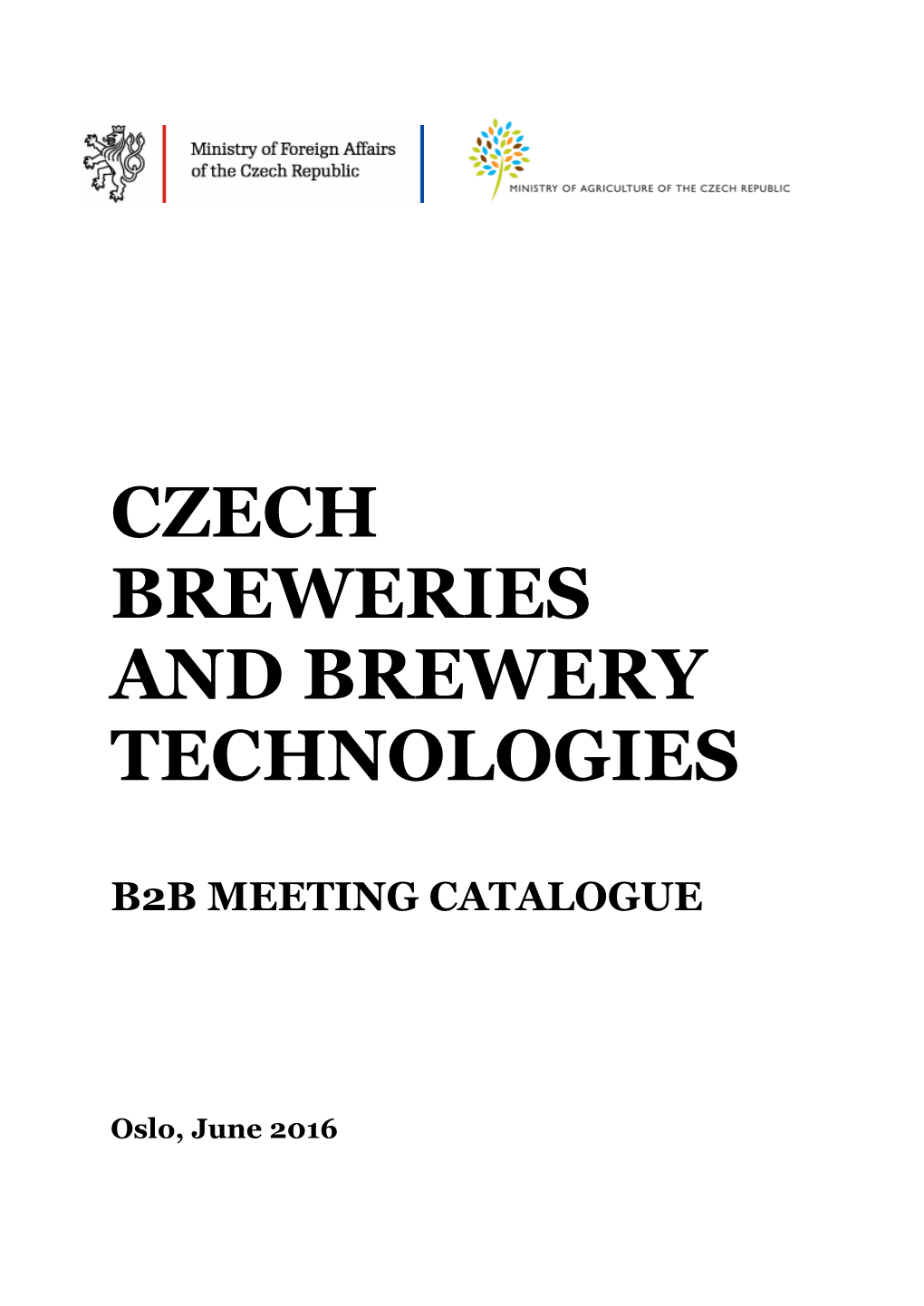 Czech Breweries and Brewery Technologies
