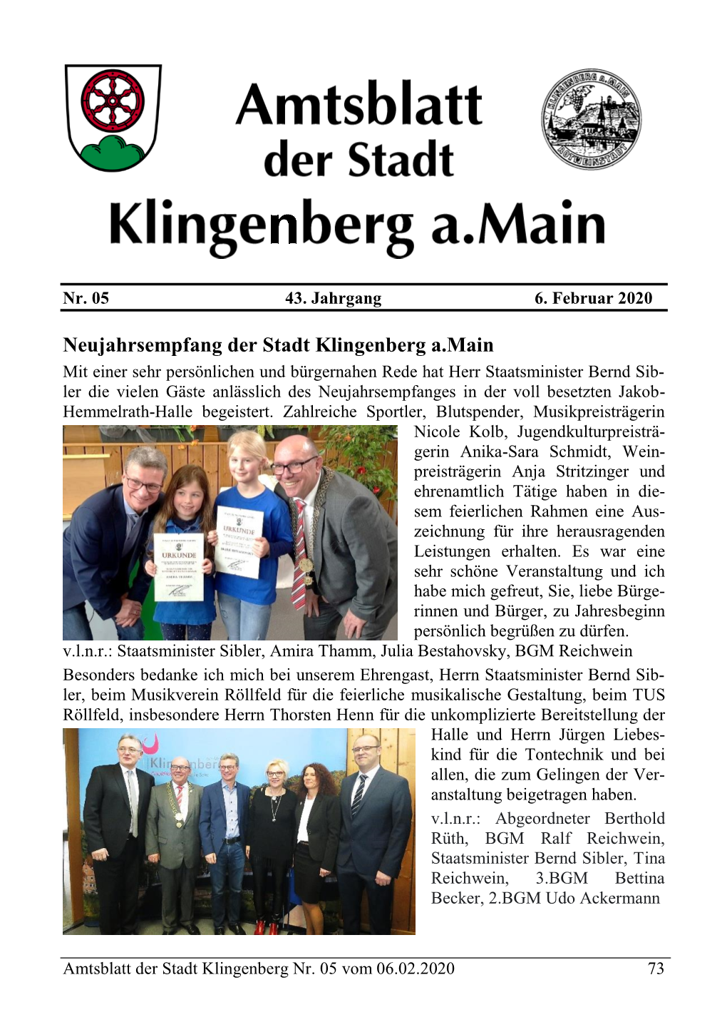 Neujahrsempfang Der Stadt Klingenberg A.Main