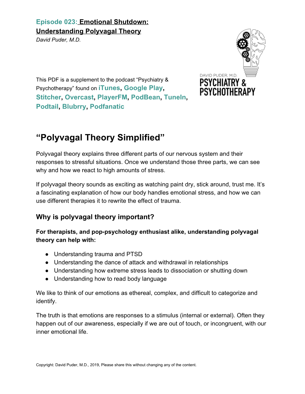 “Polyvagal Theory Simplified”