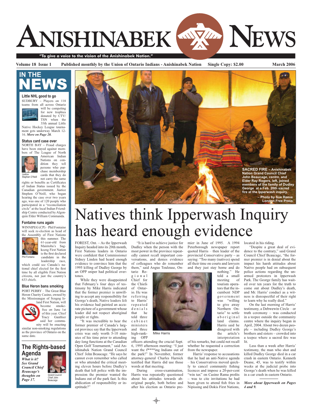 Natives Think Ipperwash Inquiry Has Heard Enough Evidence