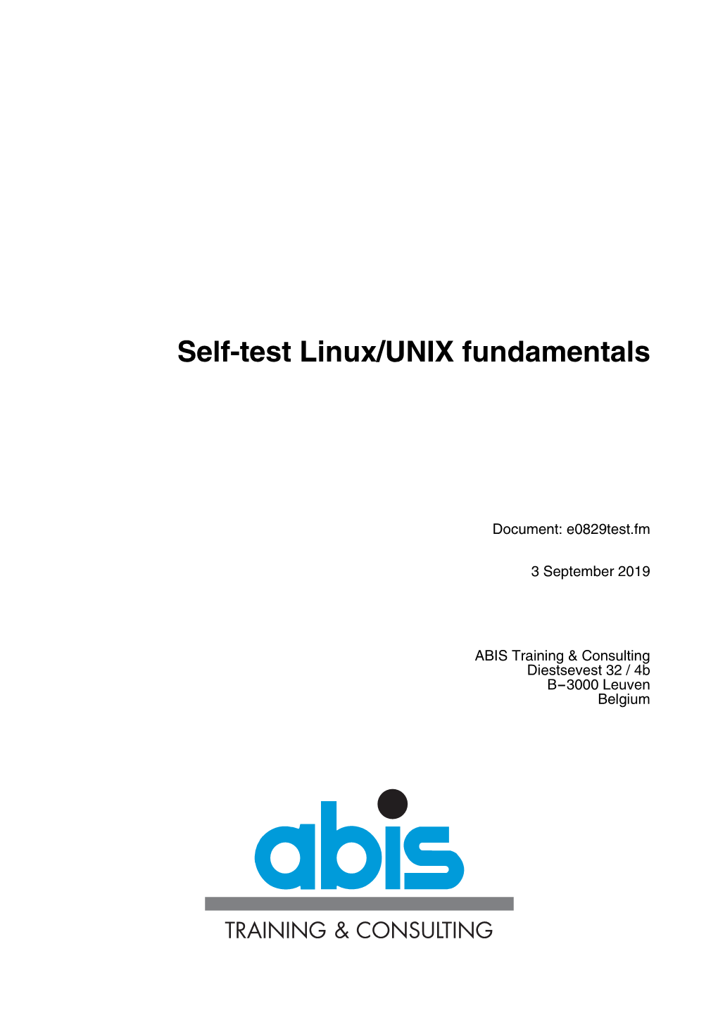 Self-Test Linux/UNIX Fundamentals
