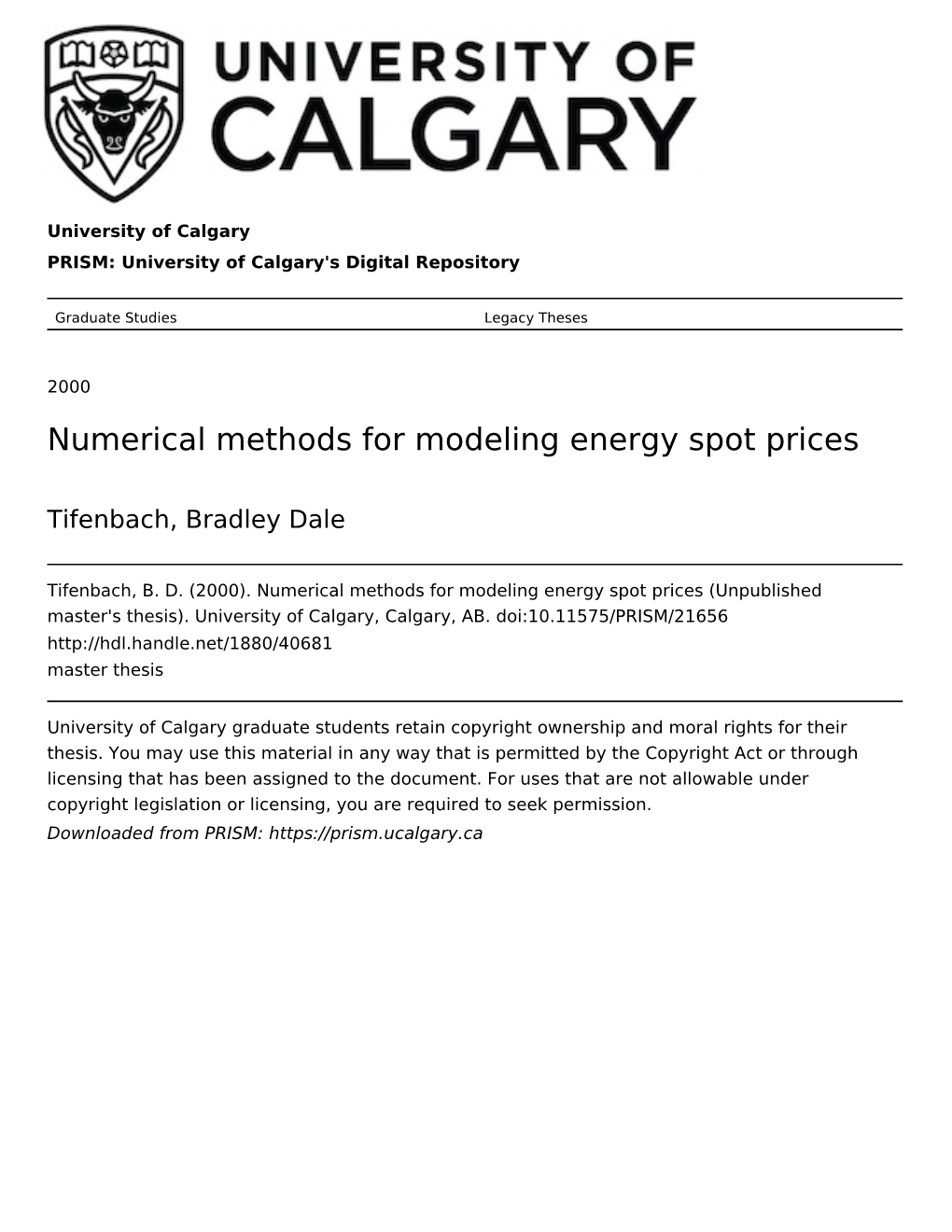 Numerical Methods for Modeling Energy Spot Prices