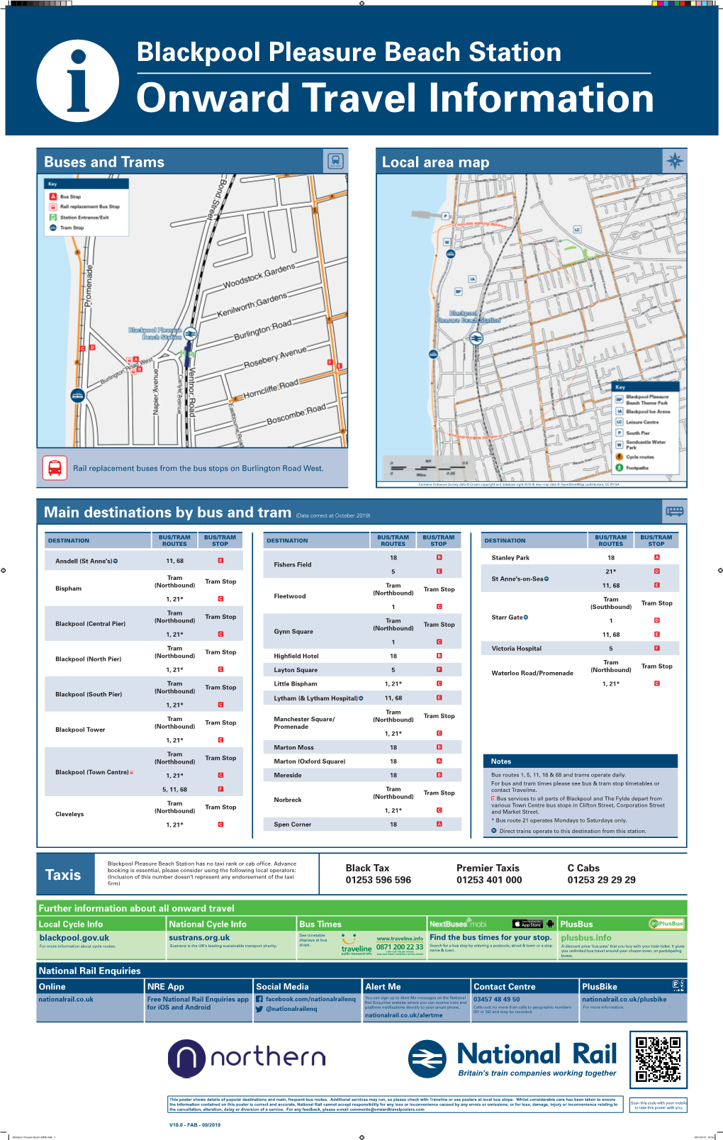 Local Area Map Buses and Trams Main Destinations by Bus and Tram (Data Correct at October 2019) Taxis