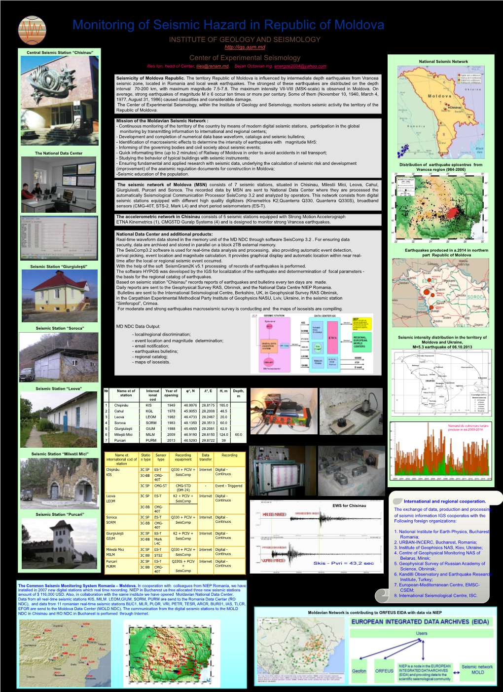 Moldova. on Average, Strong Earthquakes of Magnitude M ≥ 6 Occur Ten Times Or More Per Century