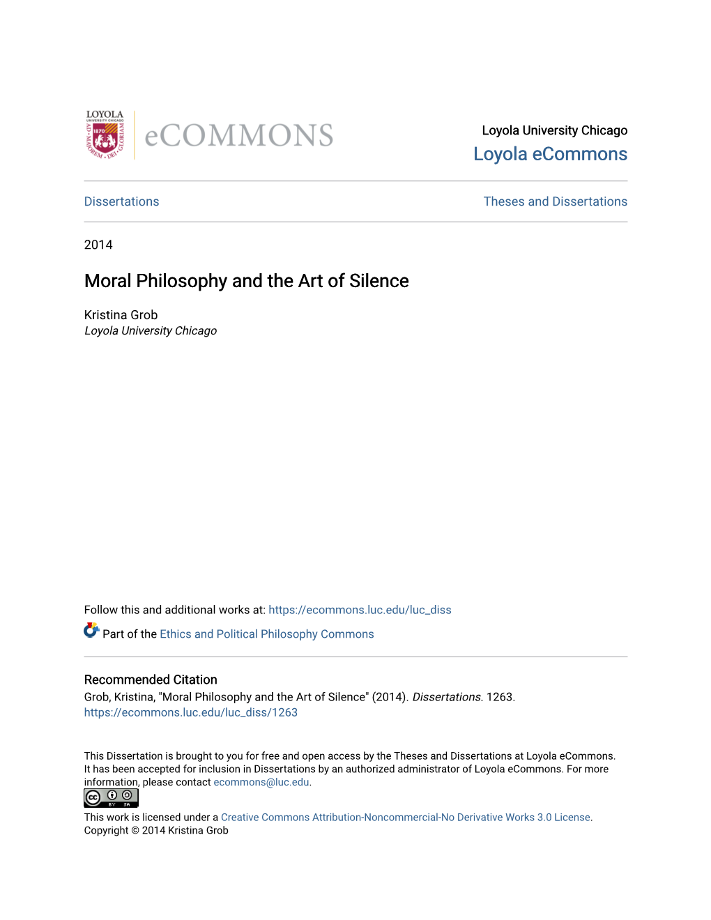 Moral Philosophy and the Art of Silence