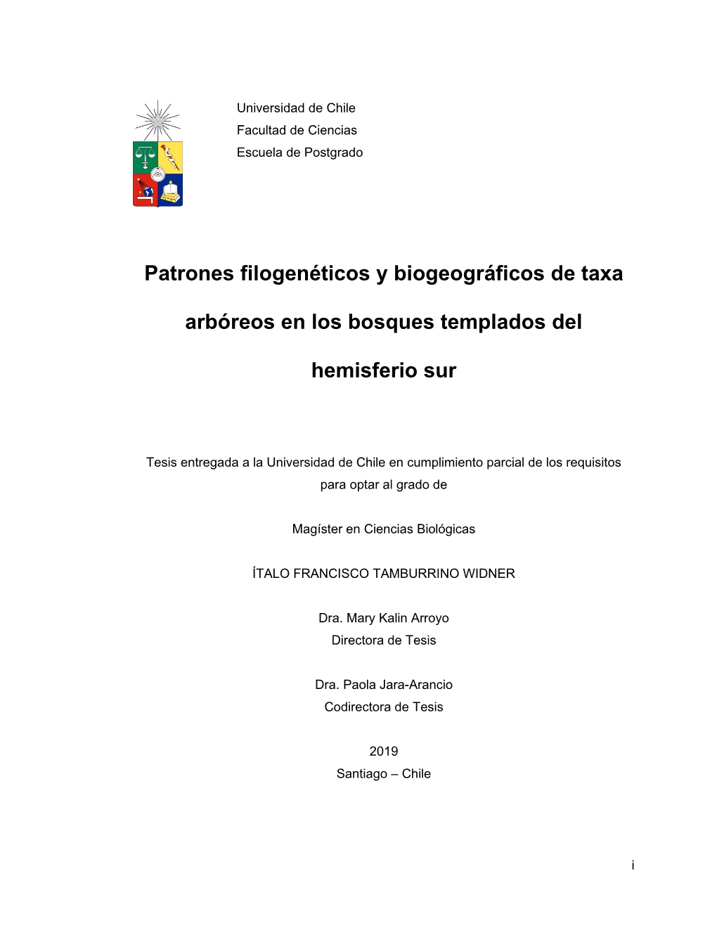 Patrones Filogenéticos Y Biogeográficos De Taxa Arbóreos En Los Bosques Templados Del Hemisferio