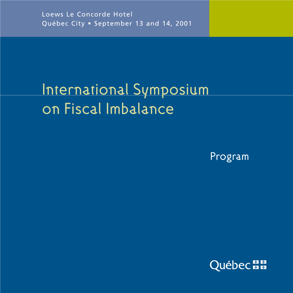 International Symposium on Fiscal Imbalance