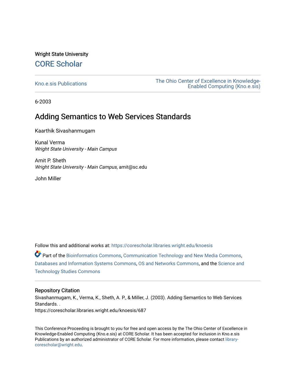 Adding Semantics to Web Services Standards