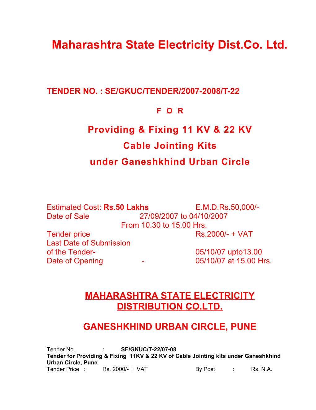 Maharashtra State Electricity Dist