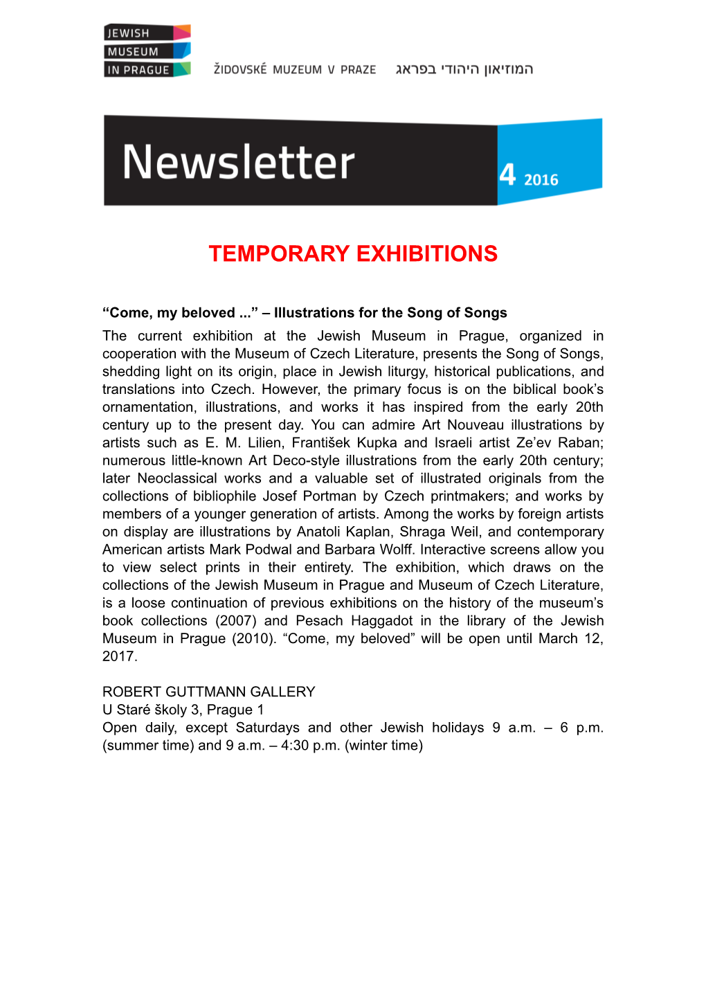 Temporary Exhibitions