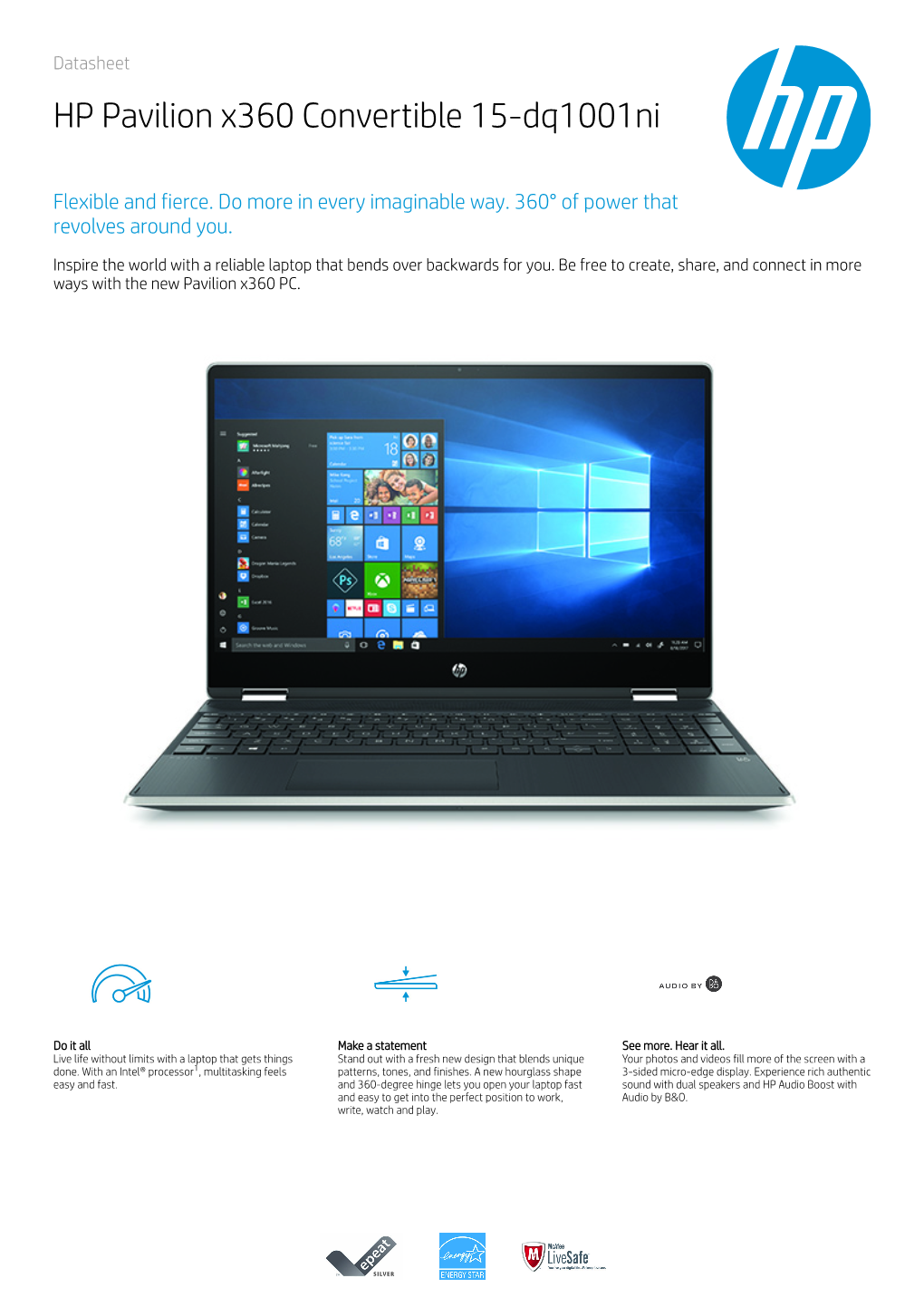 HP Pavilion X360 Convertible 15-Dq1001ni