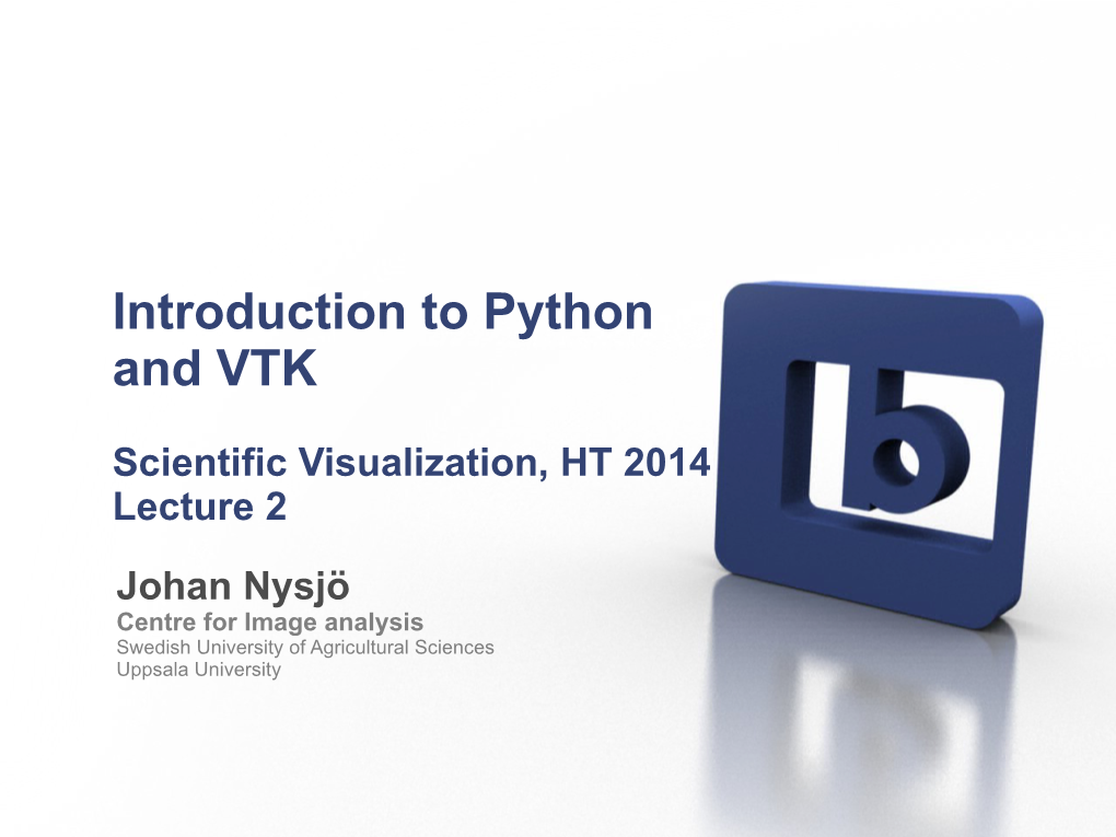 Introduction to Python and VTK