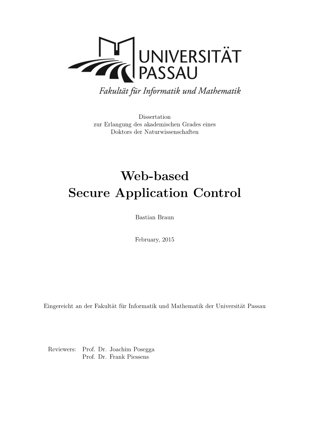 Web-Based Secure Application Control