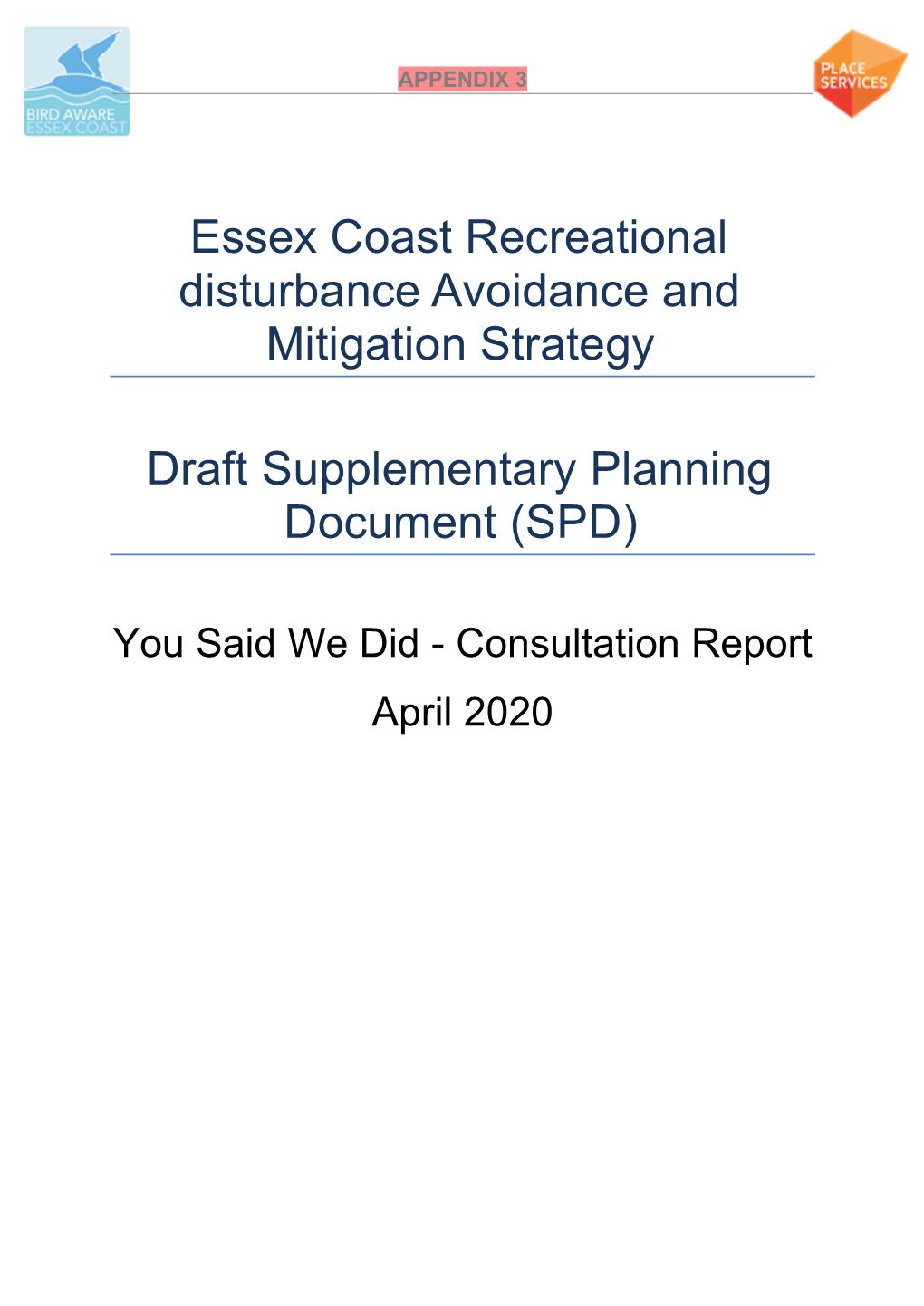 Essex Coast Recreational Disturbance Avoidance and Mitigation Strategy