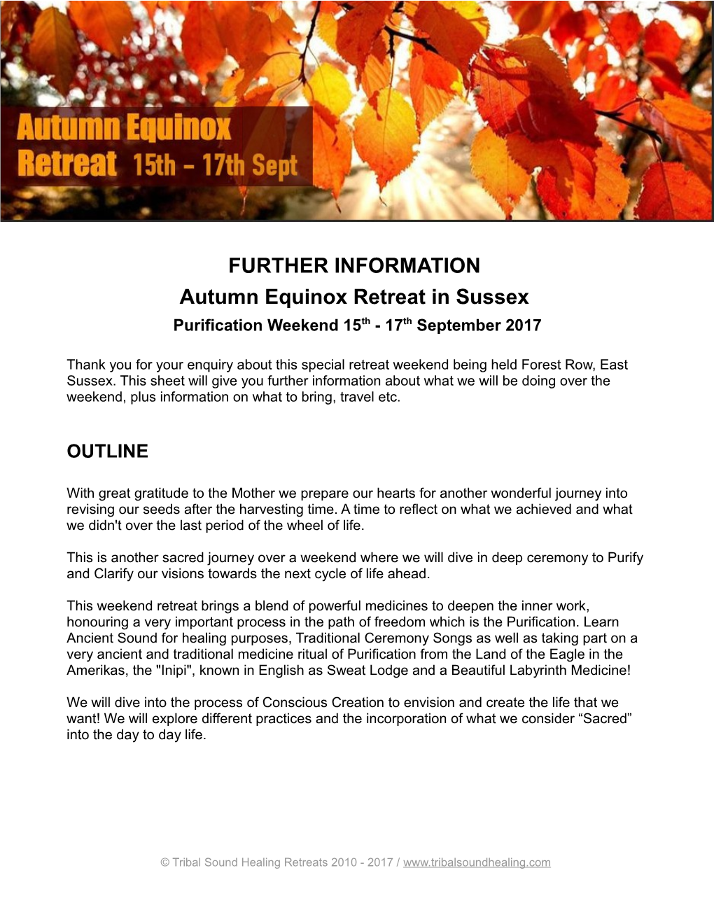 Autumn Equinox Retreat in Sussex