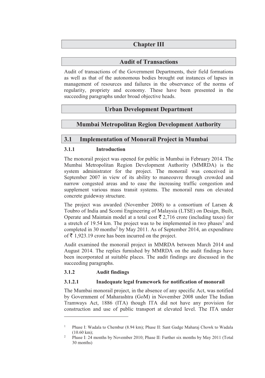 Chapter III Audit of Transactions