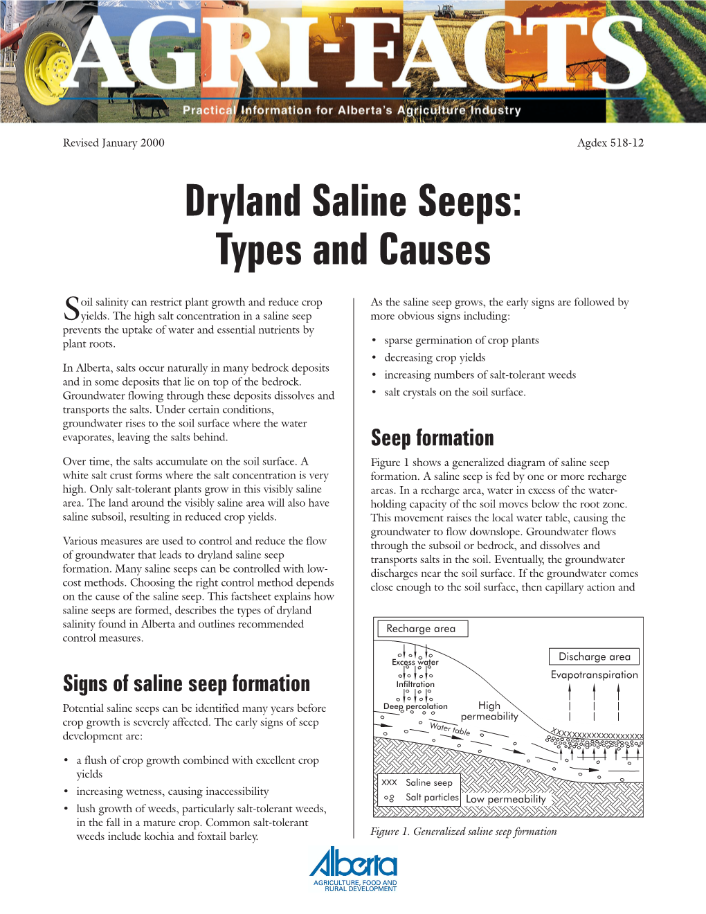 Dryland Saline Seeps: Types and Causes