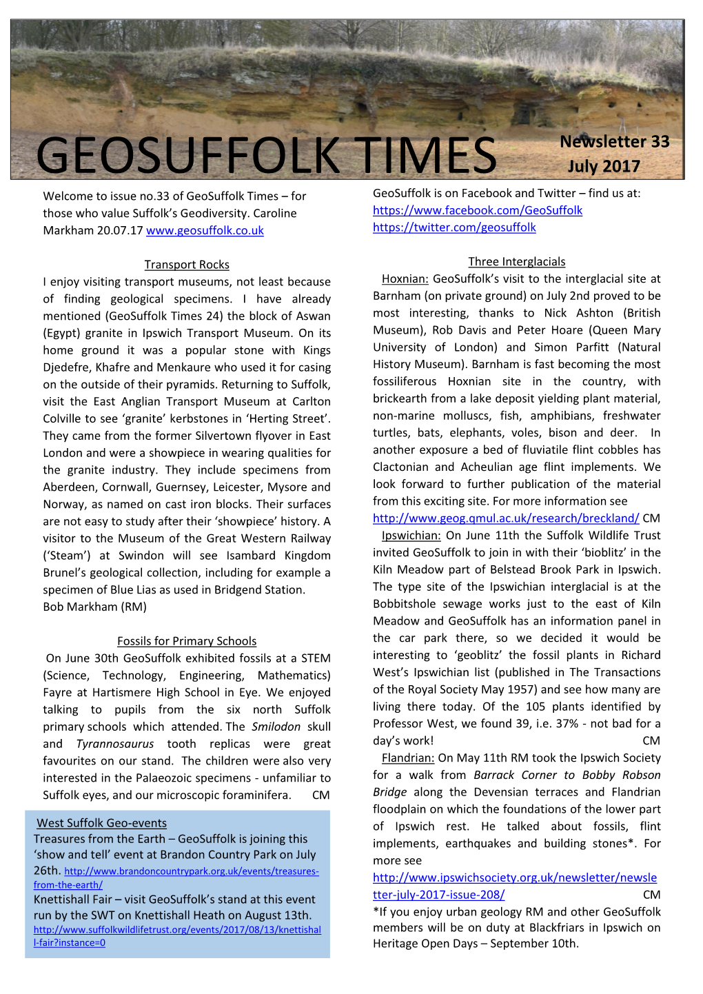 Geosuffolk Times 33