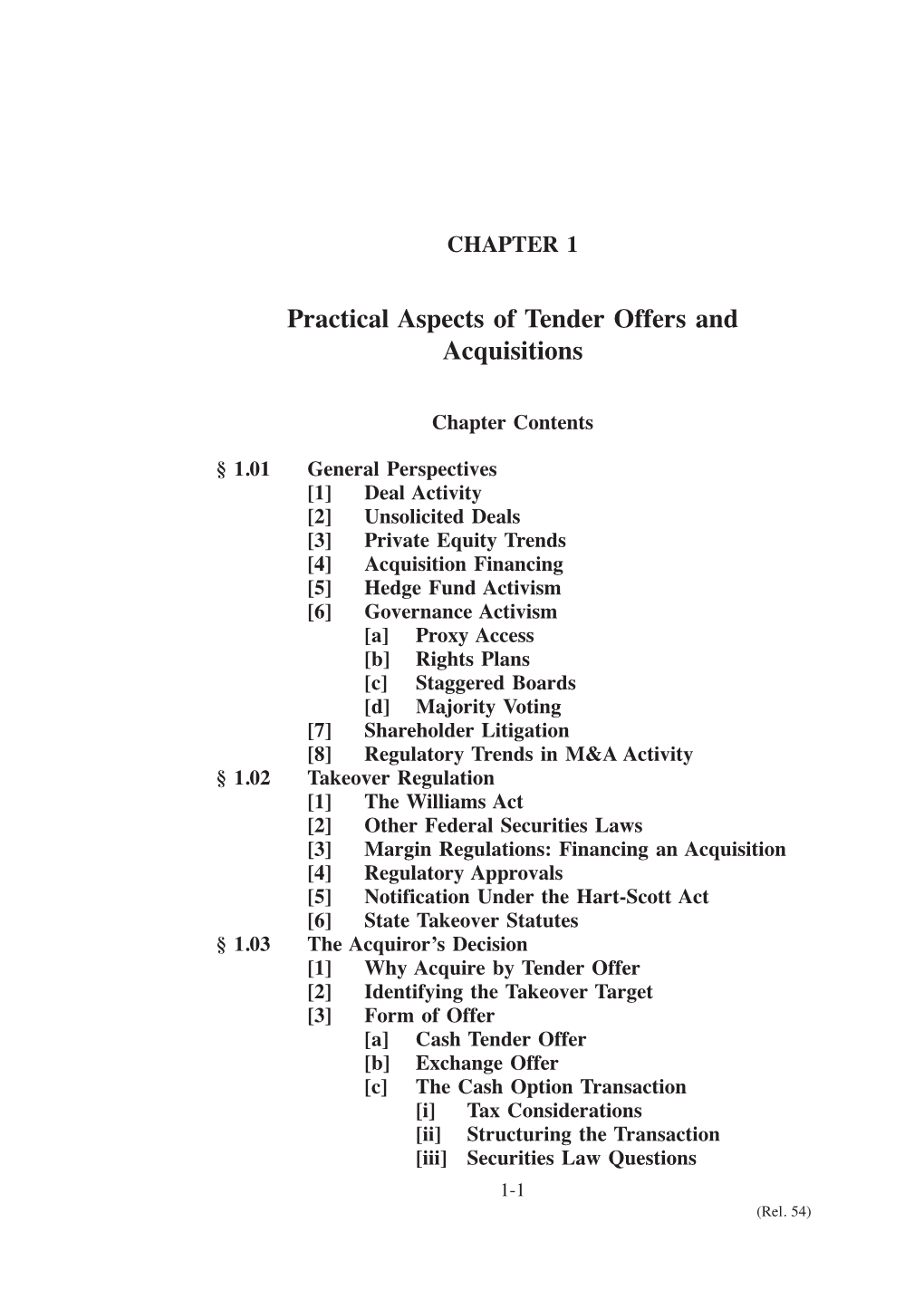 Practical Aspects of Tender Offers and Acquisitions