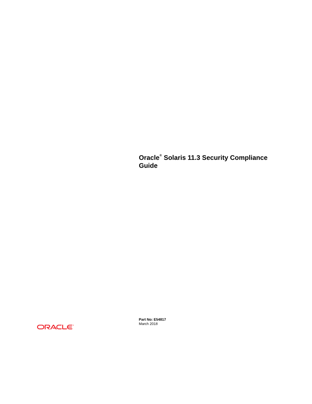 Oracle® Solaris 11.3 Security Compliance Guide