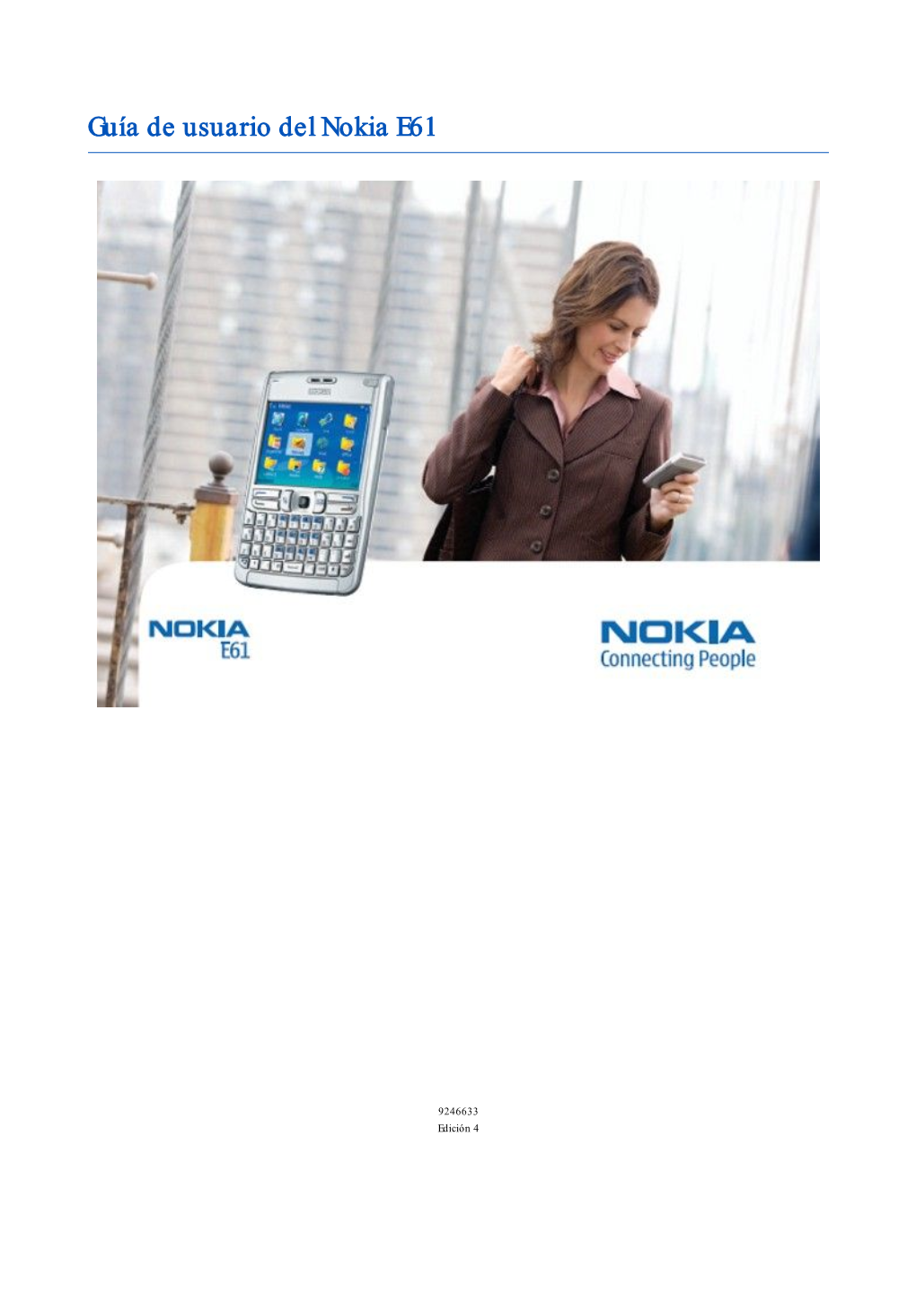 Guía De Usuario Del Nokia E61