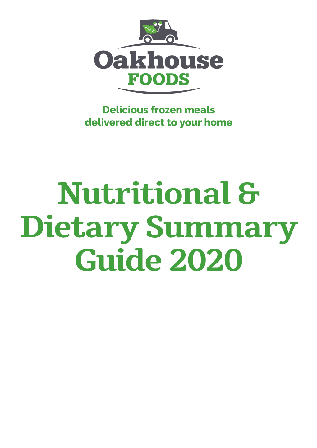 Nutritional & Dietary Summary Guide 2020