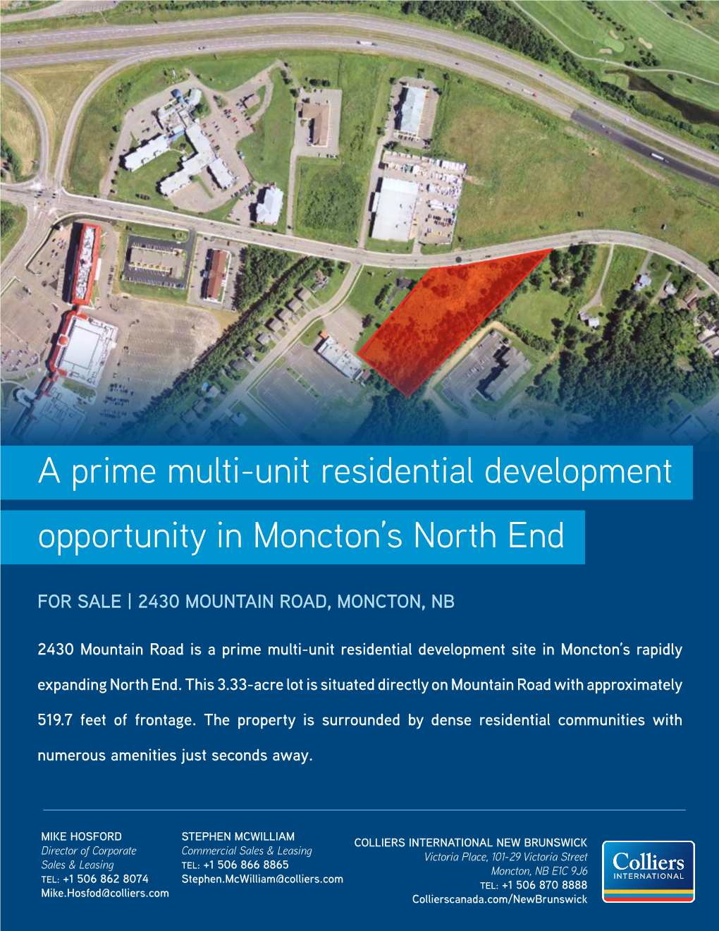 A Prime Multi-Unit Residential Development Opportunity in Moncton’S North End