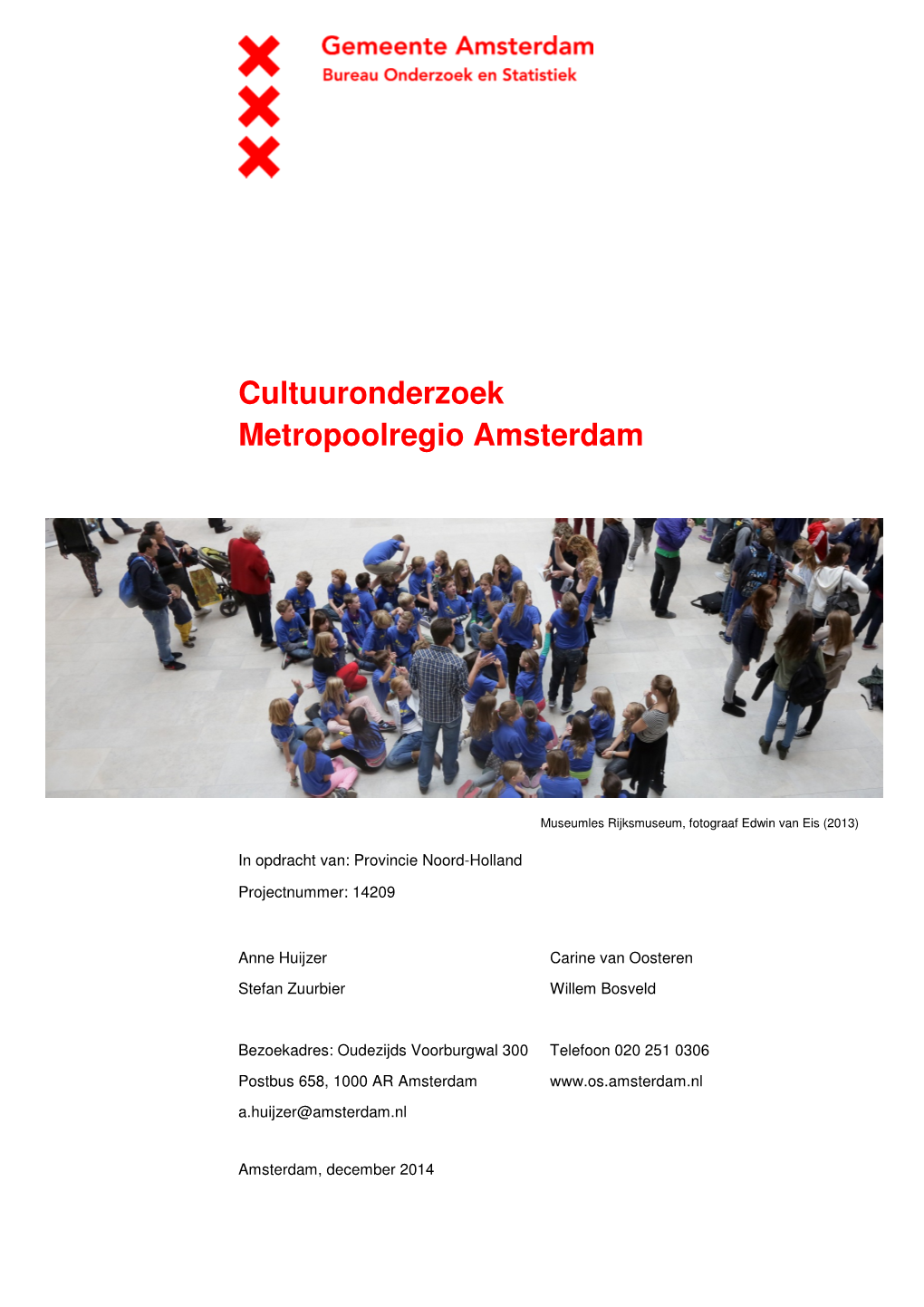 Cultuuronderzoek Metropoolregio Amsterdam