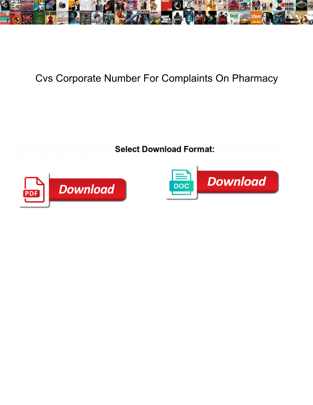 Cvs Corporate Number for Complaints on Pharmacy