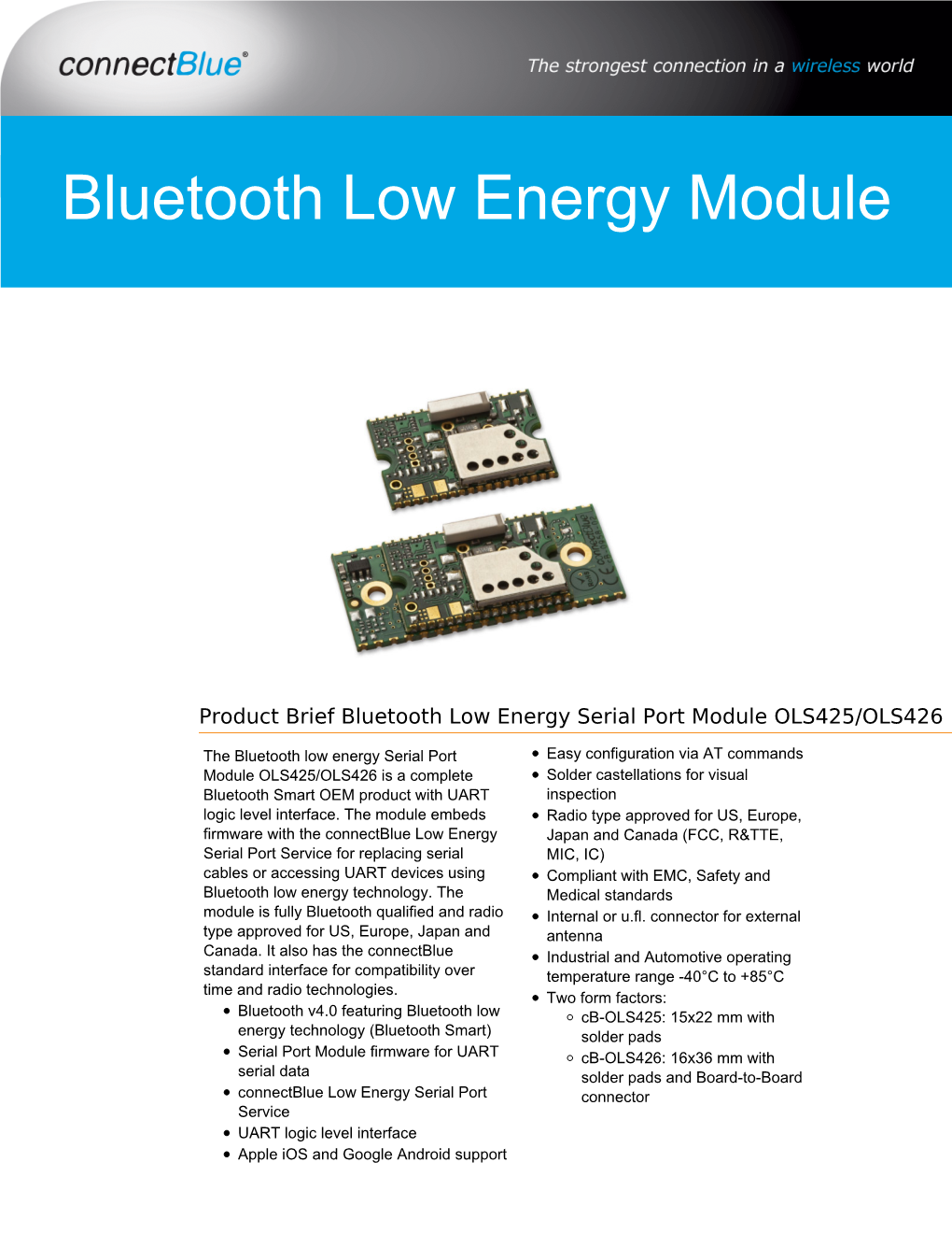 Bluetooth Low Energy Module