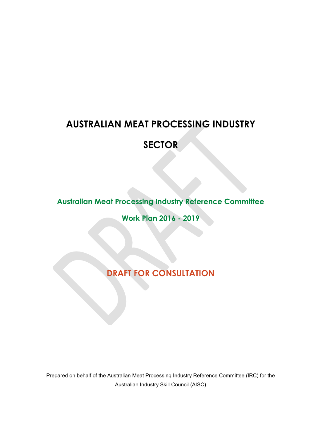 Australian Meat Processing Industry Sector
