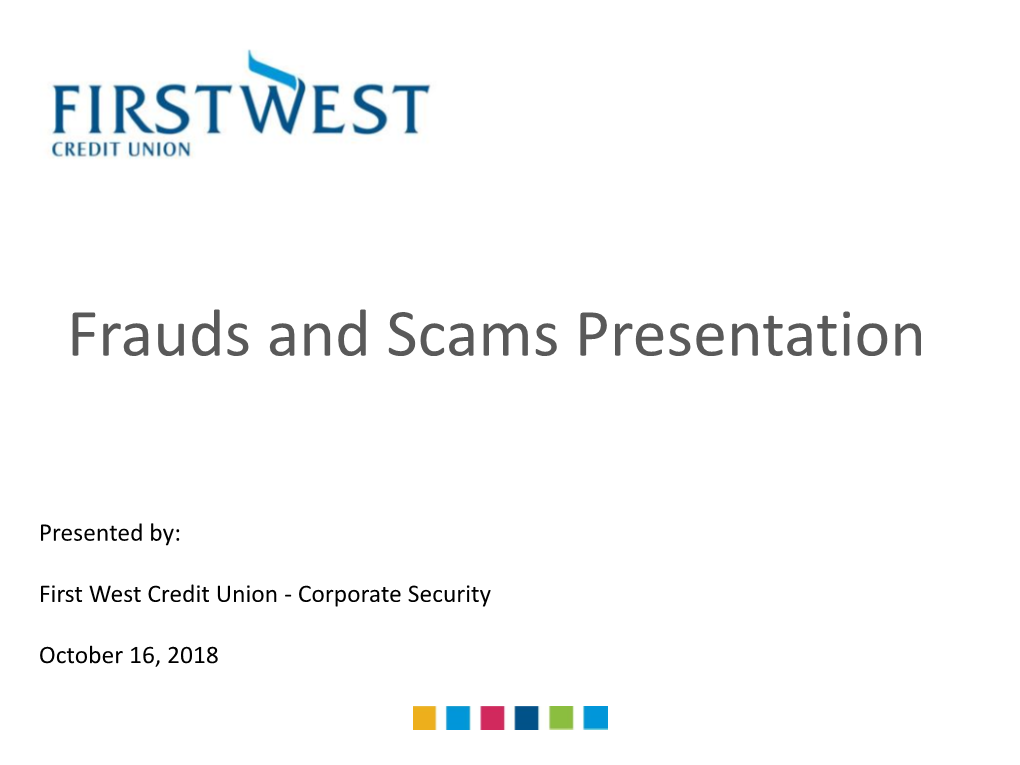 Frauds and Scams Presentation