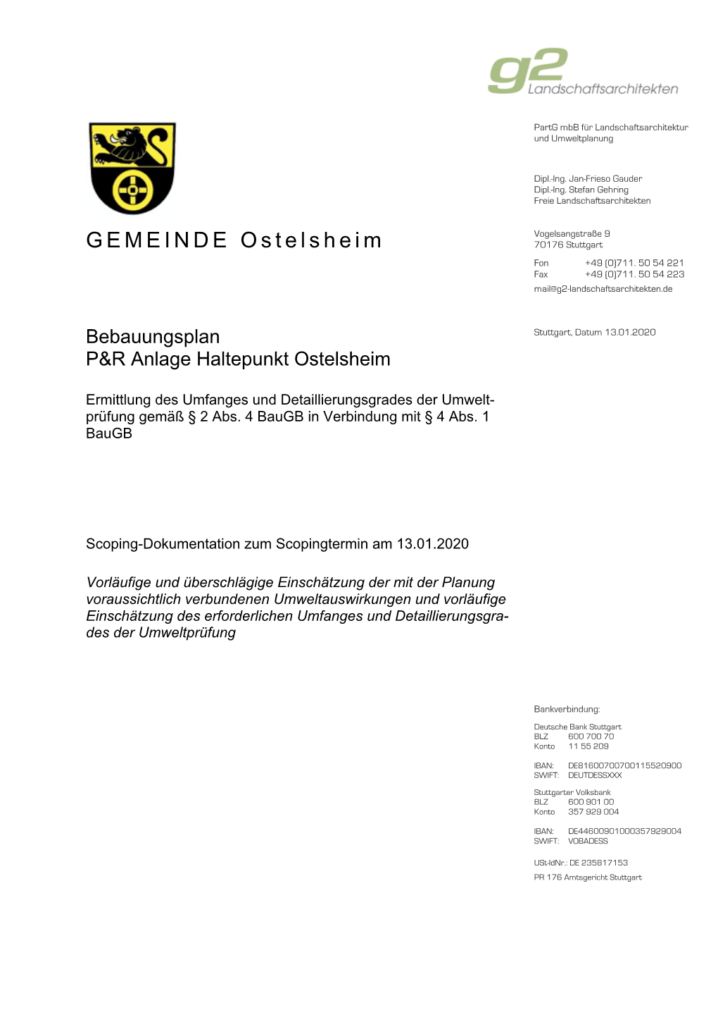 GEMEINDE Ostelsheim 70176 Stuttgart Fon +49 (0)711