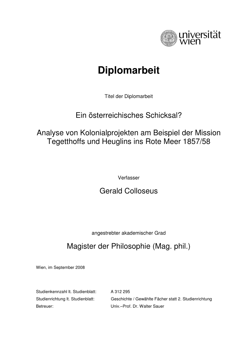 Diplomarbeit