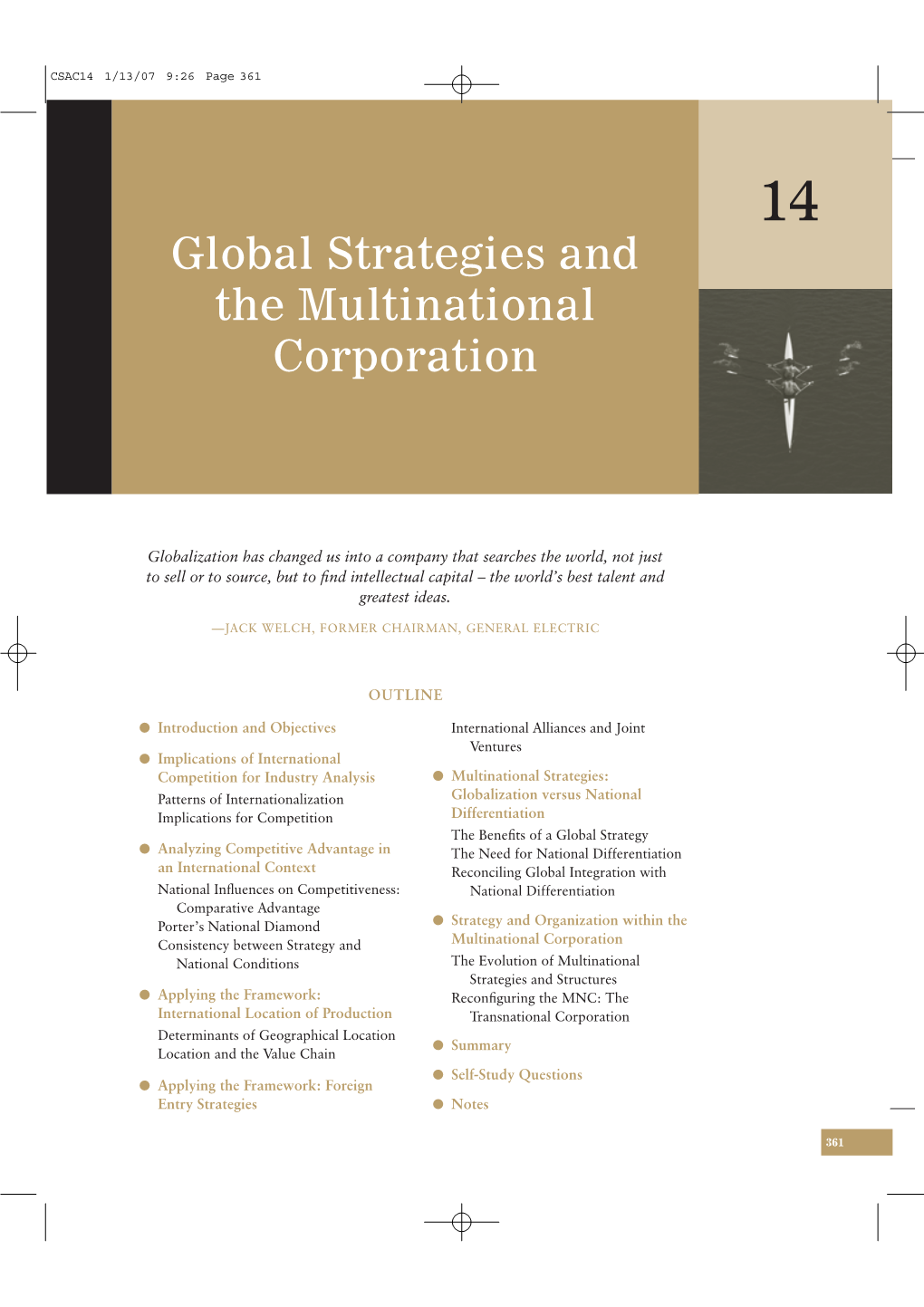 Global Strategies and the Multinational Corporation