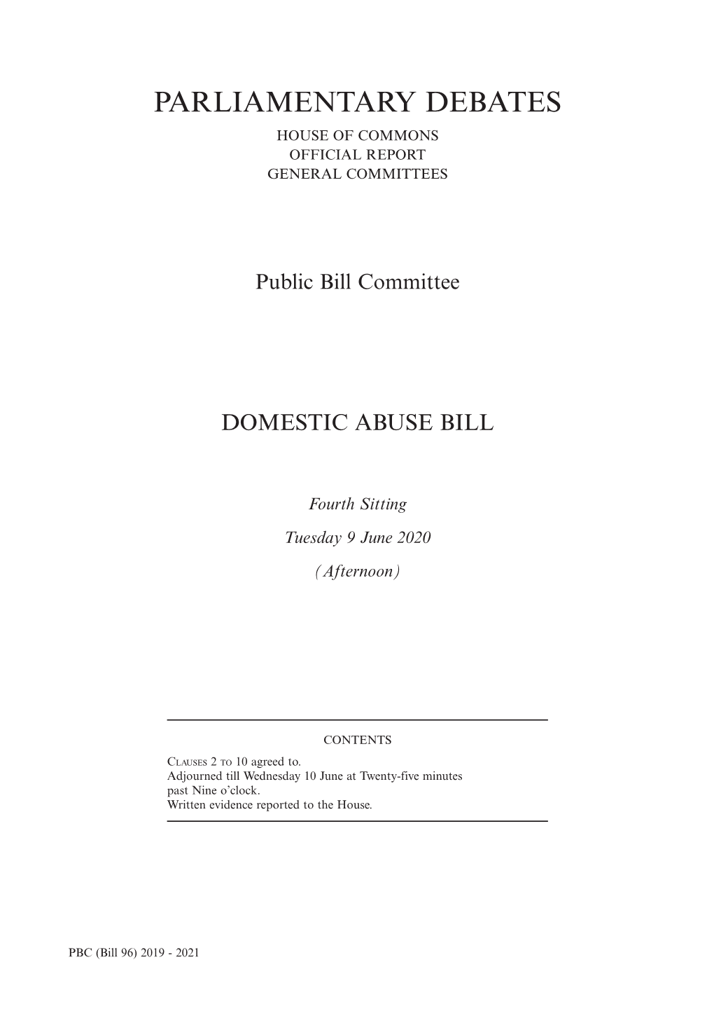 Domestic Abuse Bill