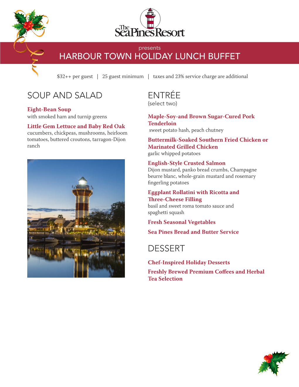 Harbour Town Holiday Lunch Buffet Soup and Salad