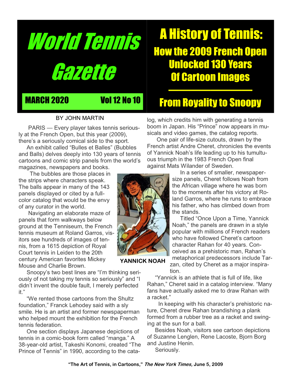 View and Download World Tennis Gazette Vol. 12 No. 10