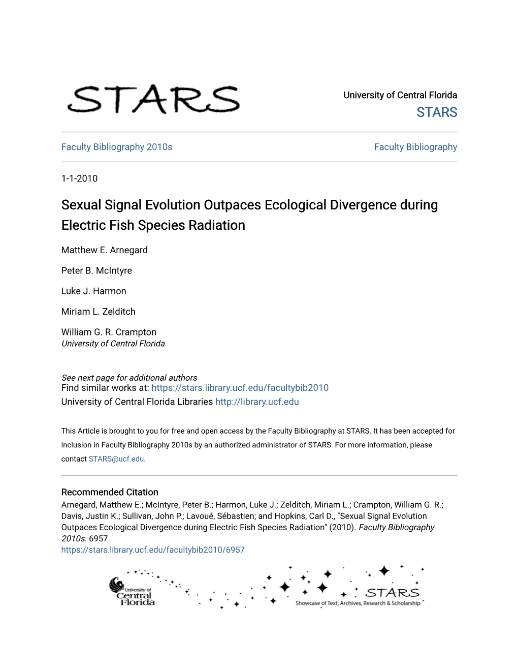 Sexual Signal Evolution Outpaces Ecological Divergence During Electric Fish Species Radiation