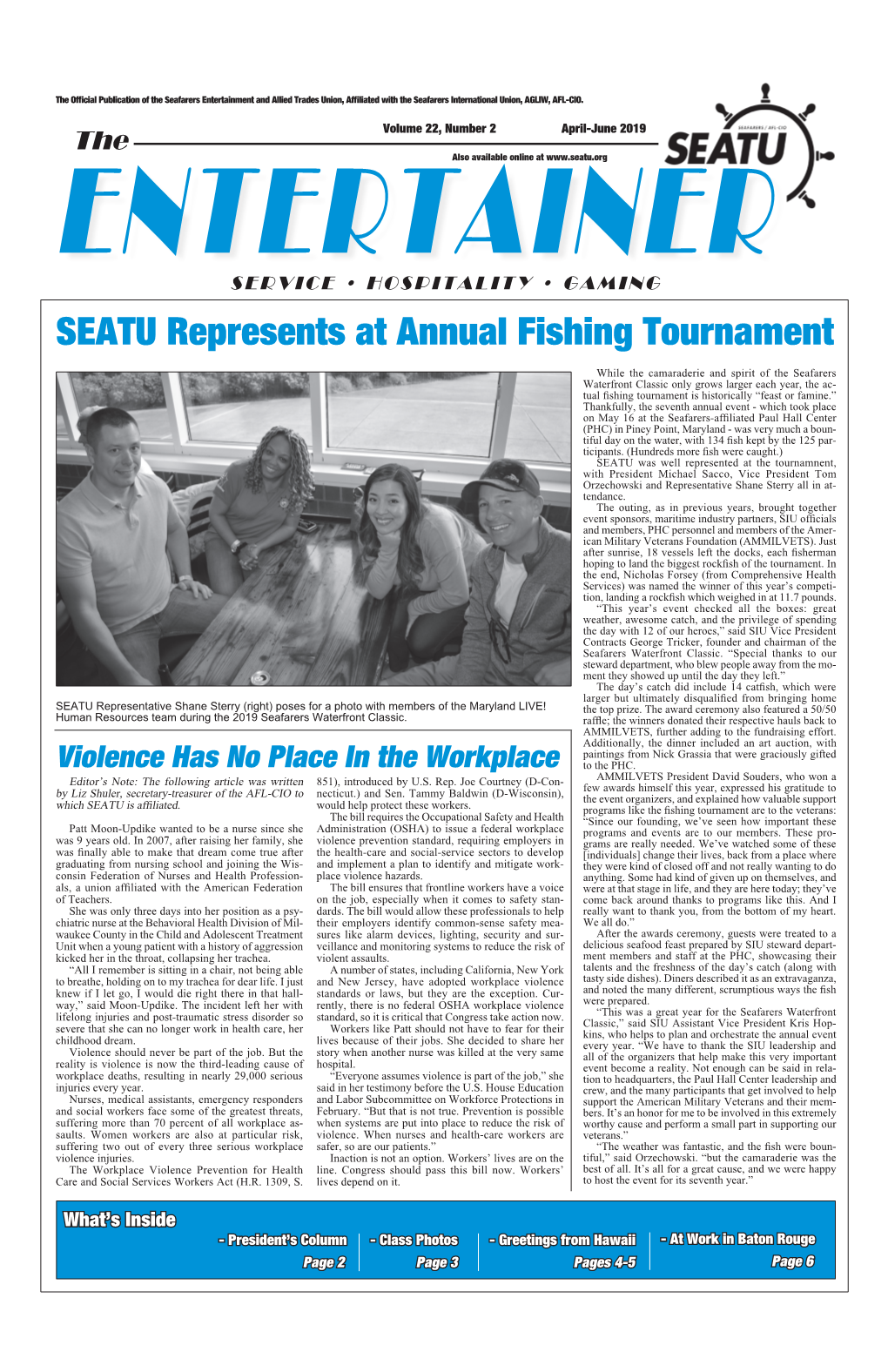 SEATU Represents at Annual Fishing Tournament