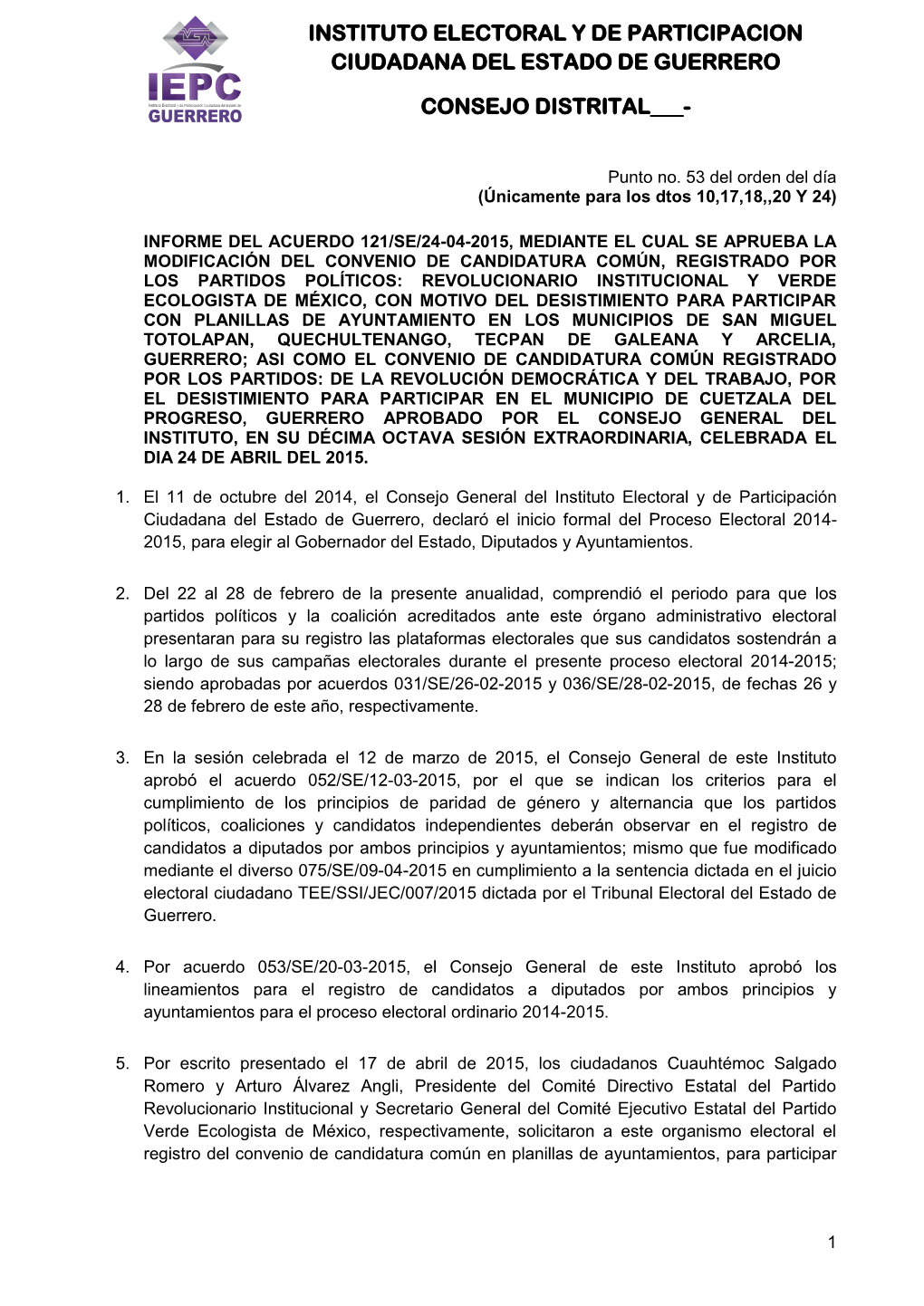 Instituto Electoral Y De Participacion Ciudadana Del Estado De Guerrero