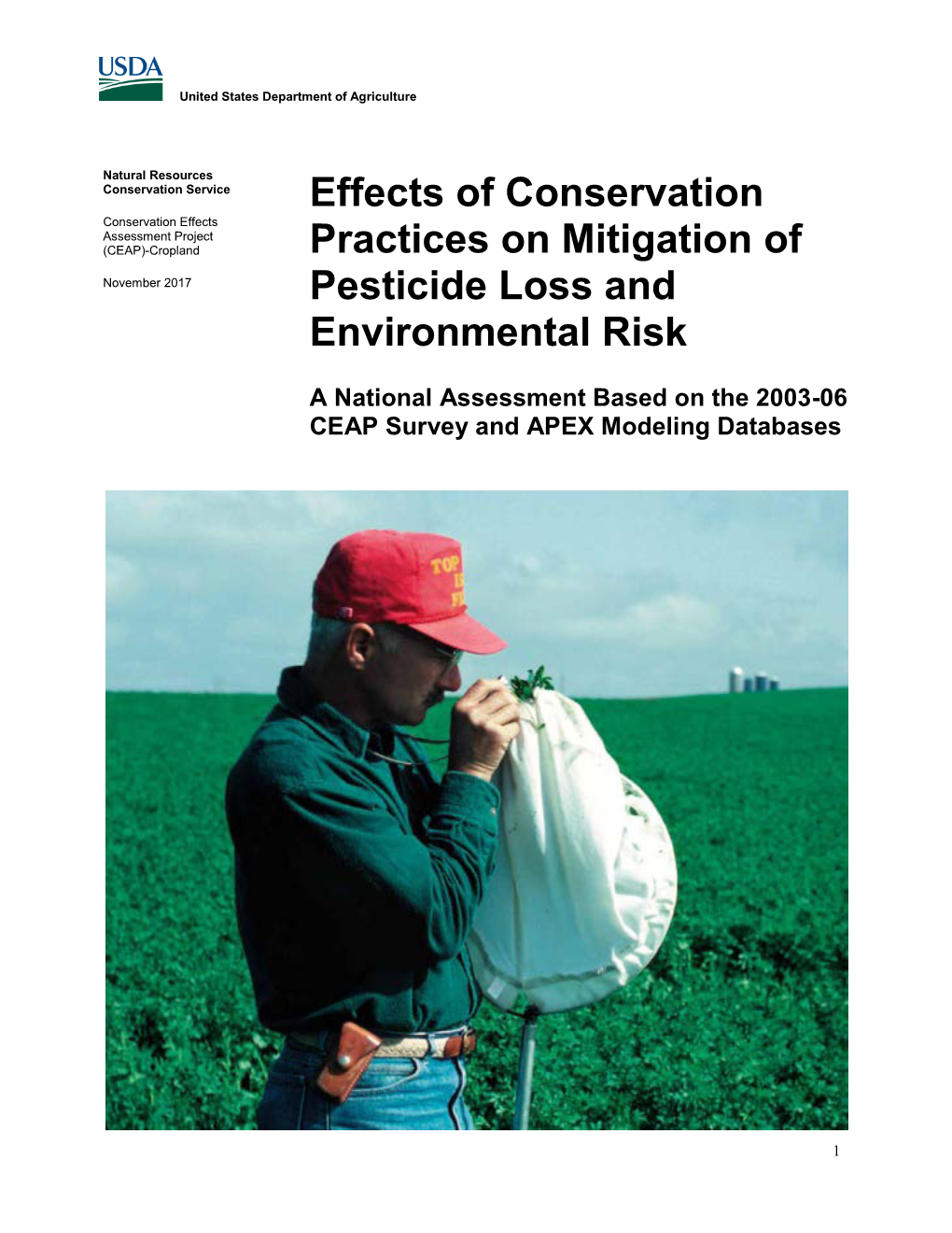 Effects of Conservation Practices on Mitigation of Pesticide Loss And