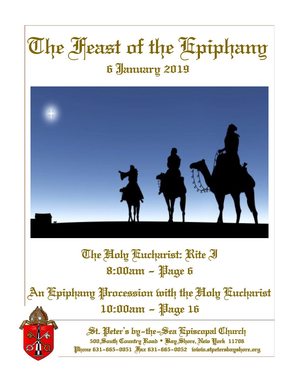 The Feast of the Epiphany 6 January 2019