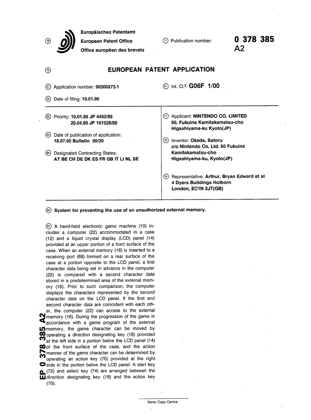 System for Preventing the Use of an Unauthorized External Memory