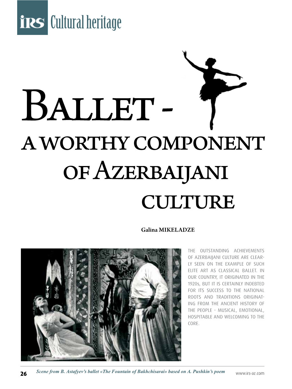 Ballet - a Worthy Component of Azerbaijani Culture