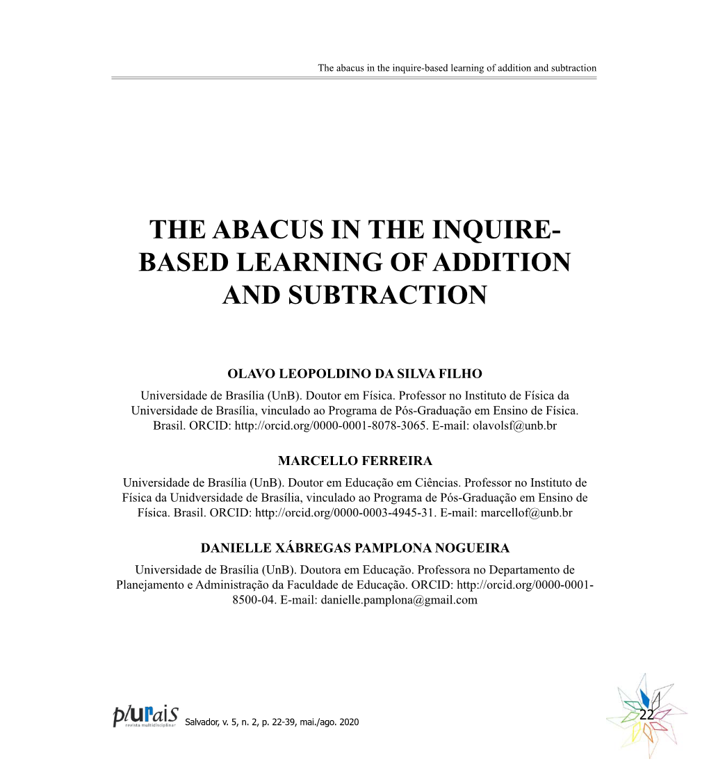 The Abacus in the Inquire- Based Learning of Addition and Subtraction